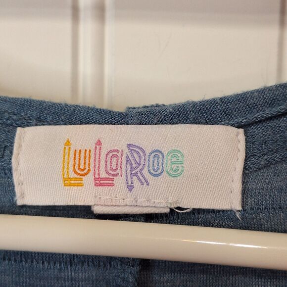 LuLaRoe Open Front Long Cardigan‎ Duster Womens XL Blue Textured Pockets Comfort - Picture 6 of 8